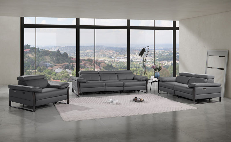 1246 - Modular Power Triple Reclining Sofa, Loveseat, And Chair Set With Power Headrests - R&R Furniture Gallery (Fountain Valley, CA)