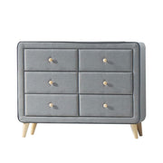 Valda - Dresser - Light Gray Fabric - R&R Furniture Gallery (Fountain Valley, CA)