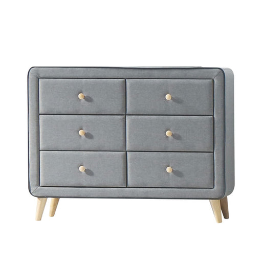 Valda - Dresser - Light Gray Fabric - R&R Furniture Gallery (Fountain Valley, CA)