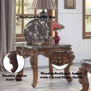 Forsythia - End Table - Marble Top & Walnut - R&R Furniture Gallery (Fountain Valley, CA)