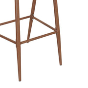 Outdoor Bar Height Metal Frame Counter Stools With Scallop Shaped Backrest & Water Resistant Cushions - R&R Furniture Gallery (Fountain Valley, CA)