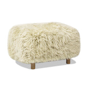 Enchante - New Zealand Sheepskin Rectangular Accent Ottoman - Taupe / Natural - R&R Furniture Gallery (Fountain Valley, CA)