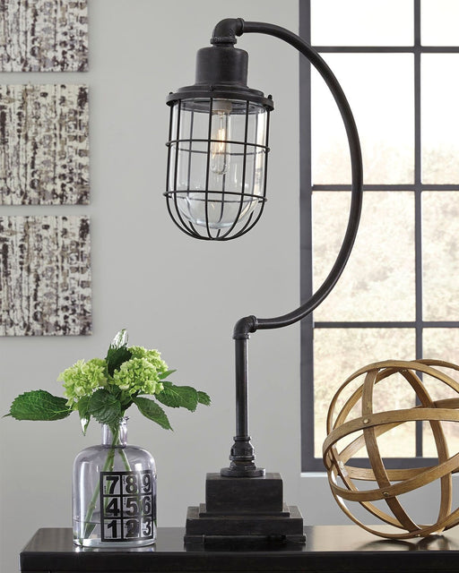 Jae - Metal Desk Lamp  - Antique Black - R&R Furniture Gallery (Fountain Valley, CA)