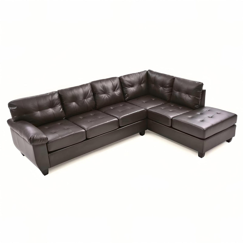 Glory Furniture Gallant stationary sectional sofa with plush cushions and modern design in a stylish living room setting.