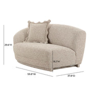 Marion - Textured Boucle Loveseat - R&R Furniture Gallery (Fountain Valley, CA)