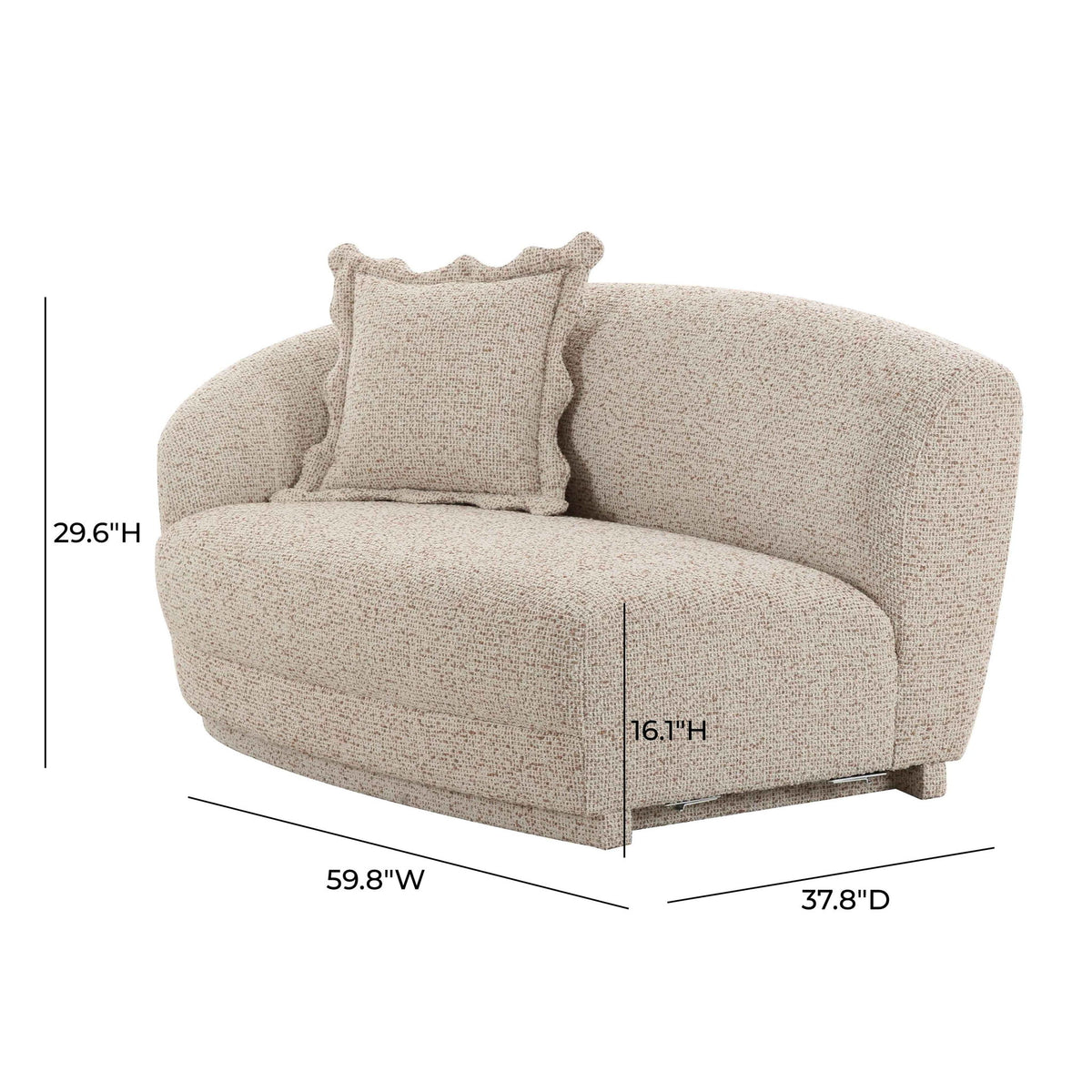 Marion - Textured Boucle Loveseat - R&R Furniture Gallery (Fountain Valley, CA)