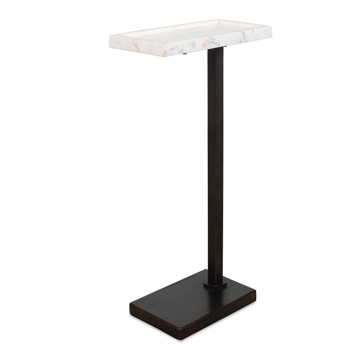 Accent Table - Bronze / White