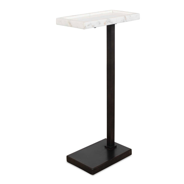 Accent Table - Bronze / White