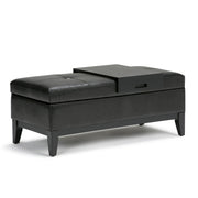 Oregon - Contemporary Storage Ottoman Bench With Tray - R&R Furniture Gallery (Fountain Valley, CA)