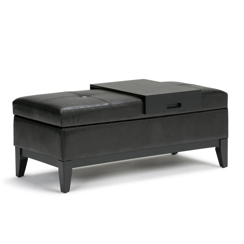 Oregon - Contemporary Storage Ottoman Bench With Tray - R&R Furniture Gallery (Fountain Valley, CA)