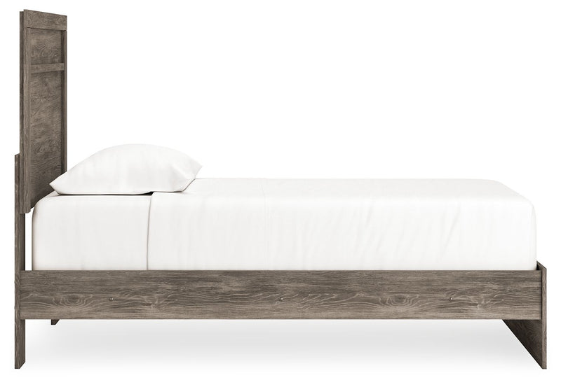 Signature Design by Ashley Ralinksi panel bed with a modern wooden frame and sleek headboard for stylish bedroom decor.