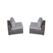 Minnesota - 9 Piece Sectional Sofa Set With Cushions - Gray Mix - R&R Furniture Gallery (Fountain Valley, CA)
