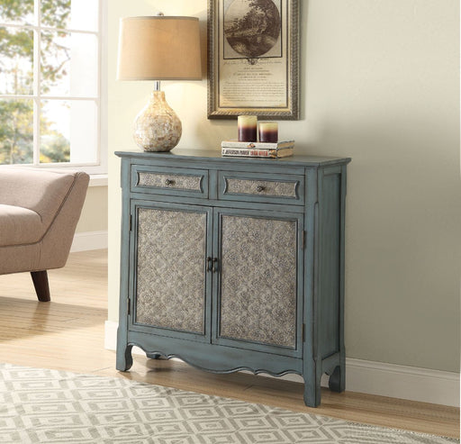 Winchell - 35" Console Cabinet - Antique Blue - R&R Furniture Gallery (Fountain Valley, CA)