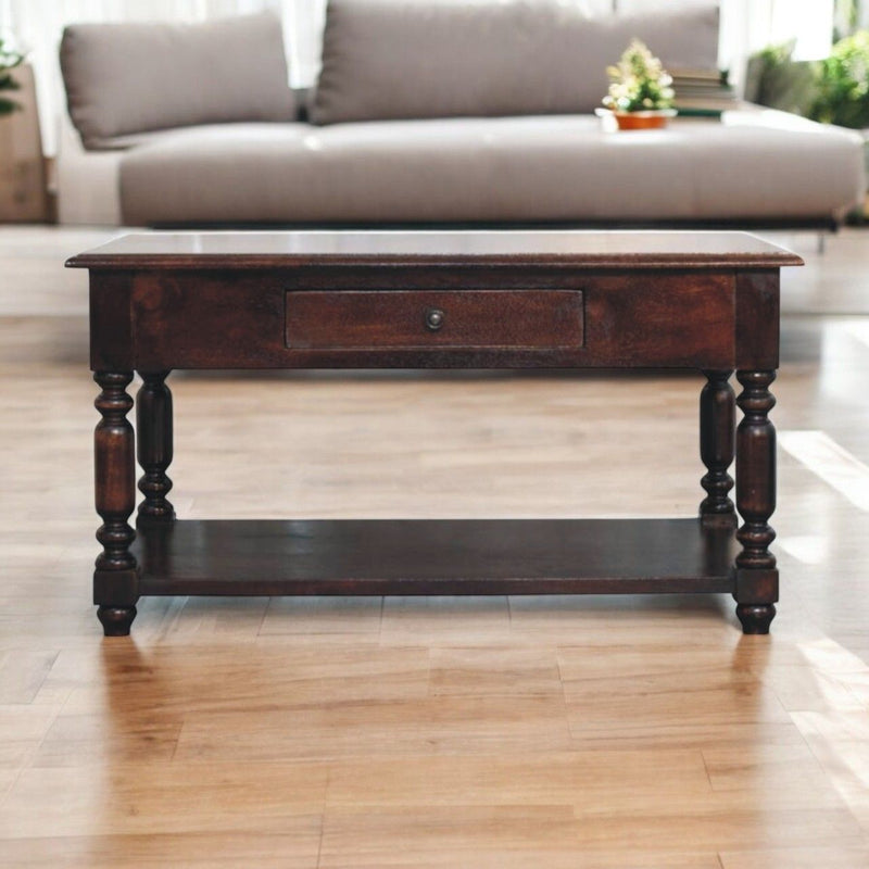 Turned Legs Drawer Table - R&R Furniture Gallery (Fountain Valley, CA)