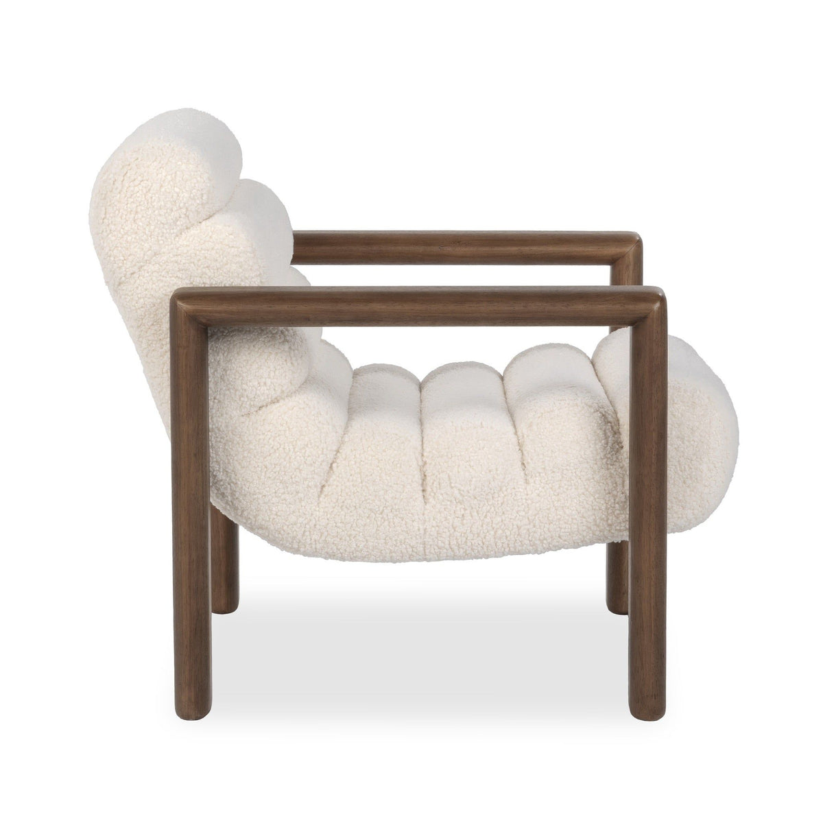 Classic Home Dahlia accent chair with plush fabric and curved wooden legs, stylish seating for living room or bedroom decor.