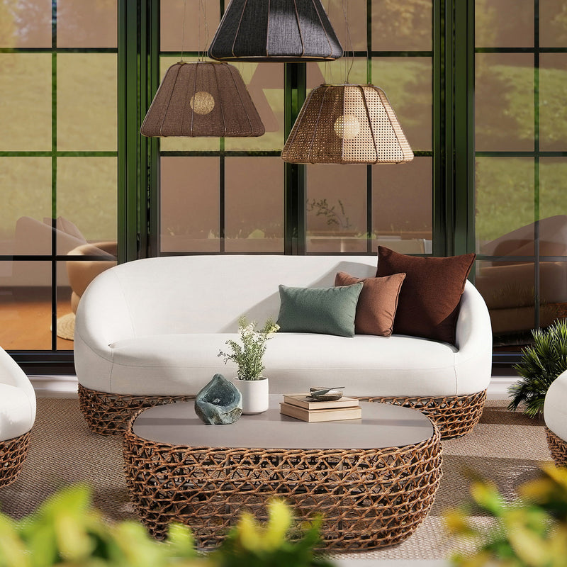 Willow - Oval Woven Patio Coffee Table, Wicker Frame - R&R Furniture Gallery (Fountain Valley, CA)