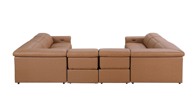 1126 - 8-Piece U-Shaped Sectional Sofa In With 4 Power Recliners & Power Headrests