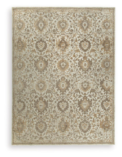 Signature Design by Ashley Sableridge area rug with intricate patterns in neutral tones, perfect for modern living spaces.