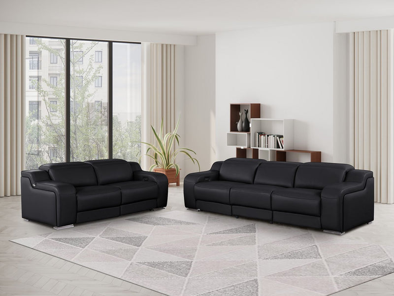 1116 - 5-Piece Modular Power Reclining Sofa And Loveseat Set In With 4 Power Recliners & Power Headrests - R&R Furniture Gallery (Fountain Valley, CA)