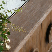 Vally - Wood 6 Door Buffet - Artisan Brown - R&R Furniture Gallery (Fountain Valley, CA)