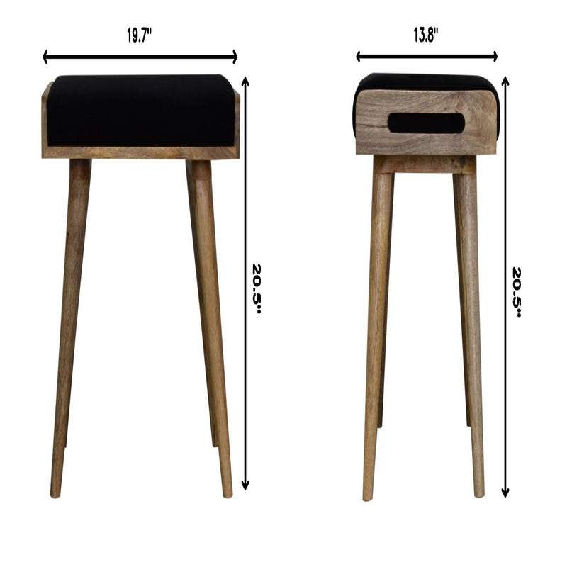 Tray Style Footstool - Black - R&R Furniture Gallery (Fountain Valley, CA)