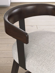 Haddigan - Upholstered Swivel Barstool (Set of 2) - Dark Brown - R&R Furniture Gallery (Fountain Valley, CA)