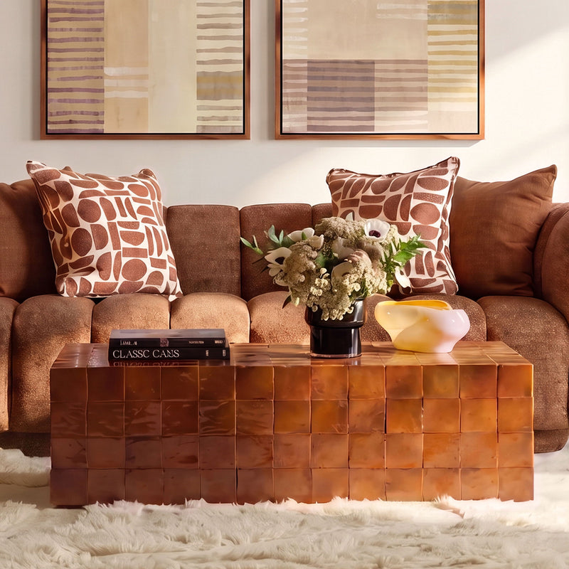 Denslow - Outdoor Coffee Table - Glossy Rust