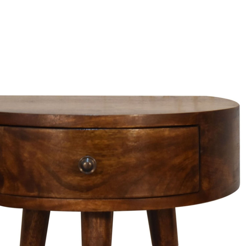 Semi Circle Nightstand - Chestnut - R&R Furniture Gallery (Fountain Valley, CA)