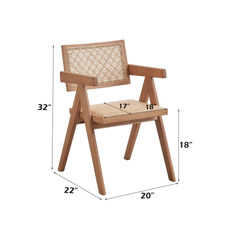 Velentina - Arm Chair (Set of 2) - Rattan & Natural - R&R Furniture Gallery (Fountain Valley, CA)