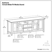 Amherst - TV Stand For TVs Up To 80" - Brown - R&R Furniture Gallery (Fountain Valley, CA)