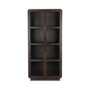 Rogers - Solid Wood Tall Cabinet - Dark Brown - R&R Furniture Gallery (Fountain Valley, CA)
