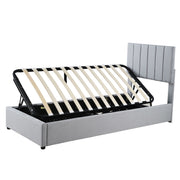 Upholstered Platform Bed With A Hydraulic Storage System - R&R Furniture Gallery (Fountain Valley, CA)