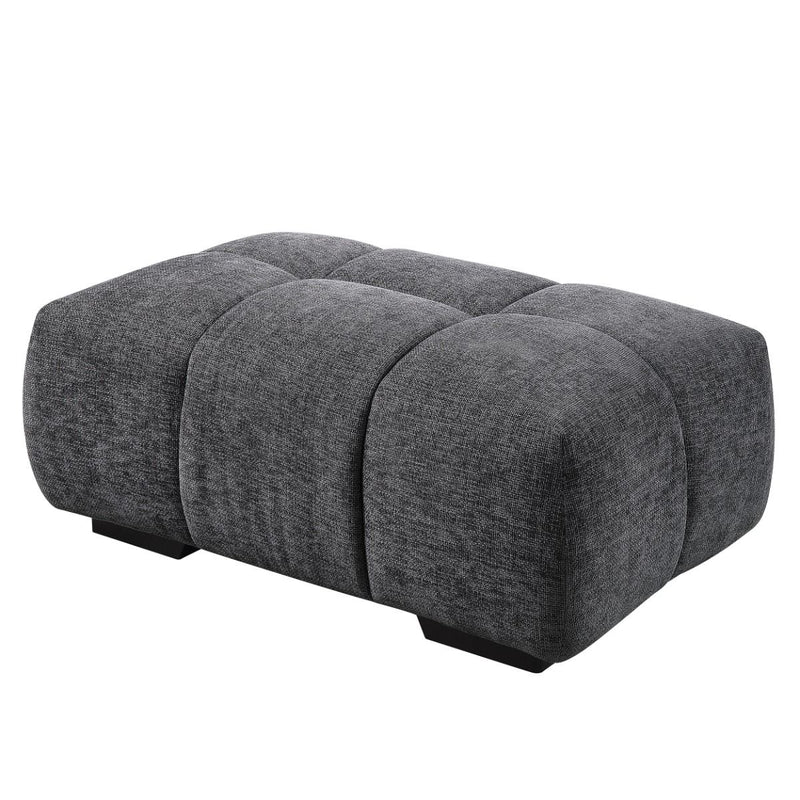 Chosen - Ottoman - Gray Chenille - R&R Furniture Gallery (Fountain Valley, CA)