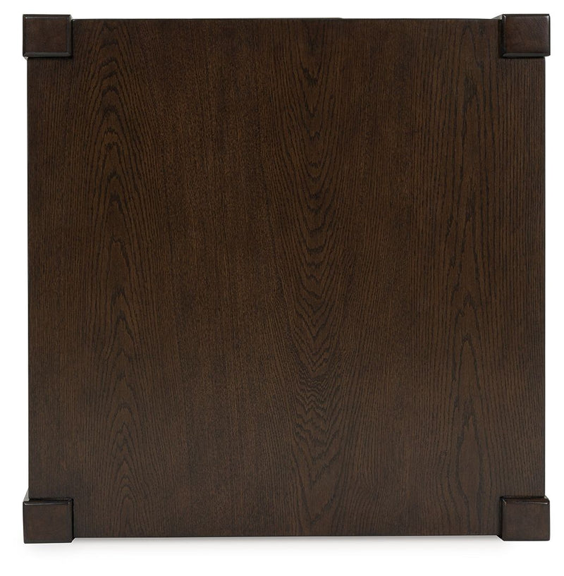 Breckington - Square End Table - Dark Brown - R&R Furniture Gallery (Fountain Valley, CA)
