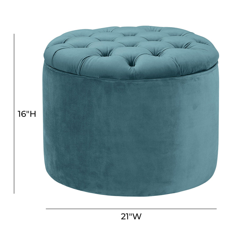 Queen - Velvet Storage Ottoman - R&R Furniture Gallery (Fountain Valley, CA)