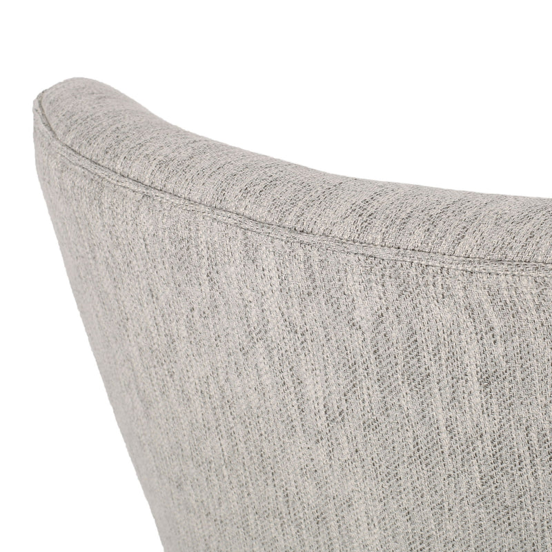 Set of two Noble House modern dining chairs with fabric upholstery and sturdy wooden frames, showcasing stylish seating for dining rooms.