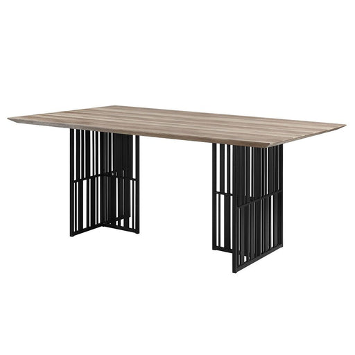 Zudora - Dining Table - Antique Oak & Black - R&R Furniture Gallery (Fountain Valley, CA)