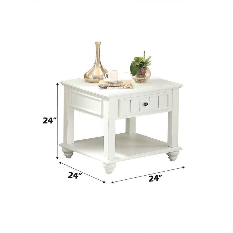 Natesa - End Table - White Washed - R&R Furniture Gallery (Fountain Valley, CA)