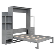 Murphy Wall Bed With LED Lights, Shelves And Drawers - R&R Furniture Gallery (Fountain Valley, CA)