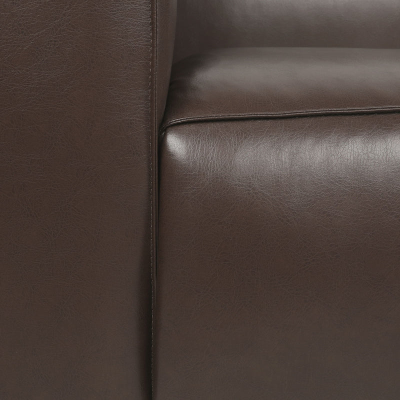 Noble House contemporary 3-seater sofa with tuxedo design, stationary sofa with sleek, modern upholstery and clean lines.