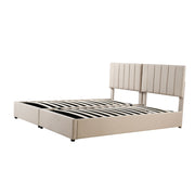 Upholstered Platform Bed With A Hydraulic Storage System - R&R Furniture Gallery (Fountain Valley, CA)