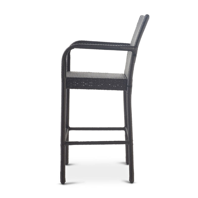 Outdoor Wicker Barstools With Rattan And Iron Frame - R&R Furniture Gallery (Fountain Valley, CA)