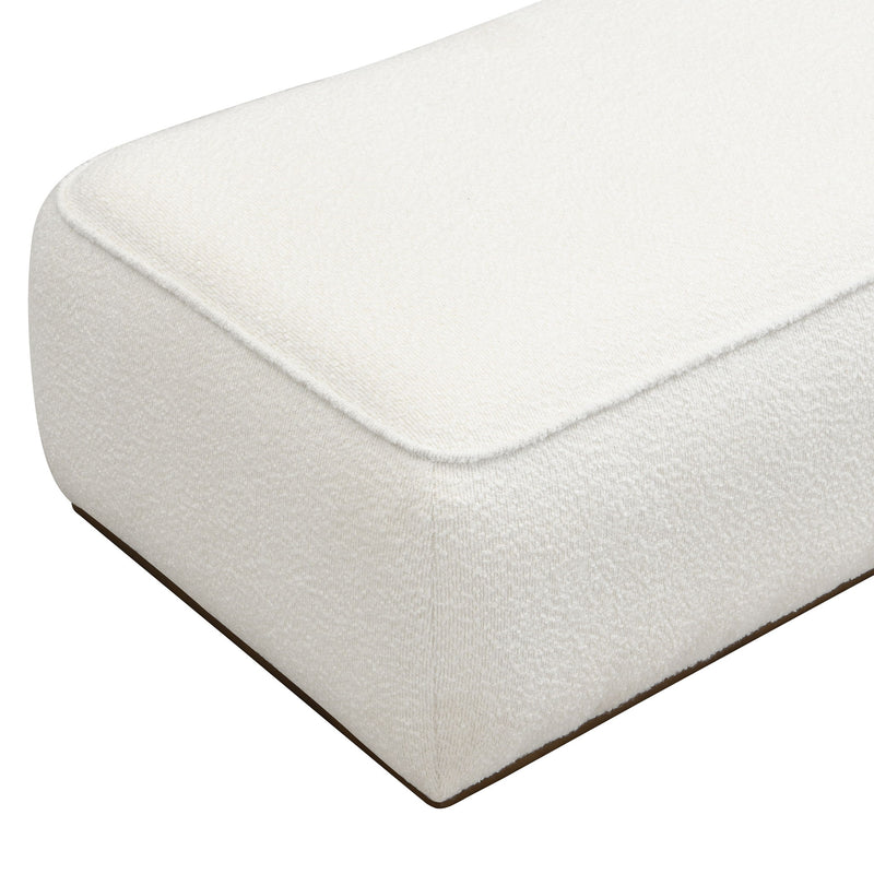 Grainy Footstool For Home - Beige - R&R Furniture Gallery (Fountain Valley, CA)