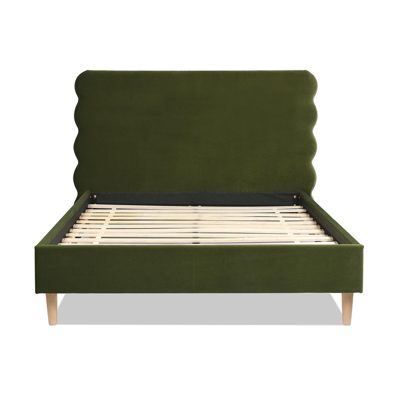 Stockholm - Modern Wavy Headboard Platform Bed - R&R Furniture Gallery (Fountain Valley, CA)