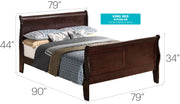 Louis Phillipe - Panel Sleigh Bed - R&R Furniture Gallery (Fountain Valley, CA)