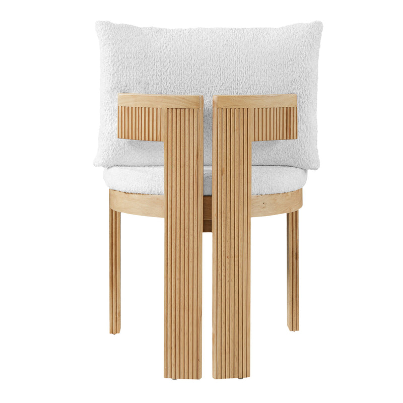 Pair of Noble House indoor dining chairs, set of 2, with wooden legs and cushioned seats for kitchen or dining room.