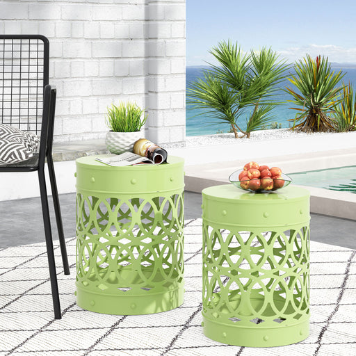 Outdoor Metal S/2 End Table - R&R Furniture Gallery (Fountain Valley, CA)
