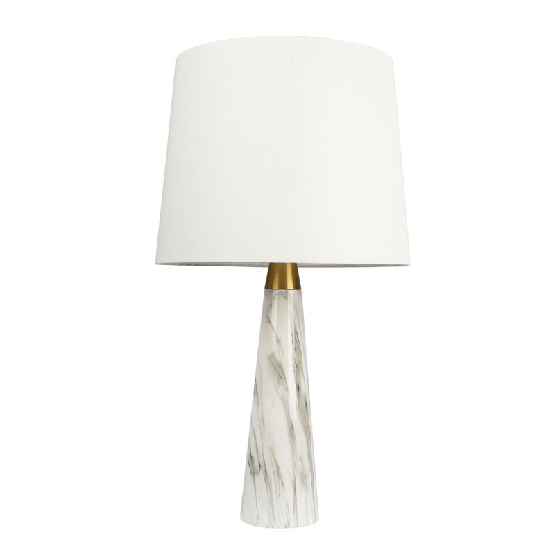 Enclave - Hydro Table Lamp With On / Off Switch Base Shade - Gold / White / White Marble - R&R Furniture Gallery (Fountain Valley, CA)