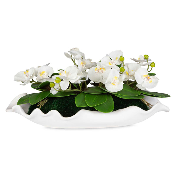 Opulence Orchid - Centerpiece With Bowl - White