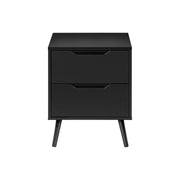 Modern accent table with storage drawers by 8th Street, featuring a sleek design and functional drawers for added storage.